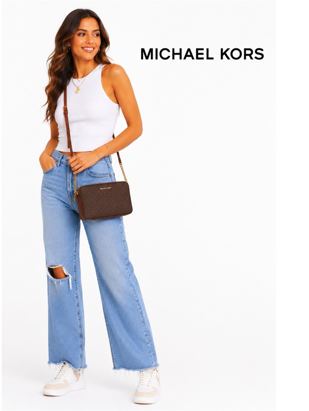MICHAEL KORS Brown MK Logo Crossbody Bag. OBO!!!!!!